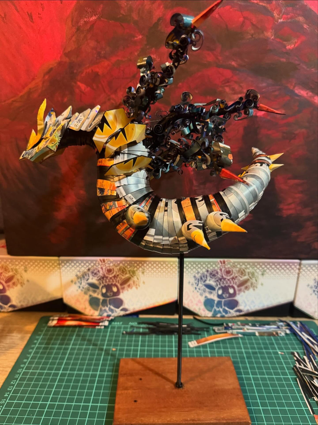 Giratina Pokemon TCG Card Sculpture