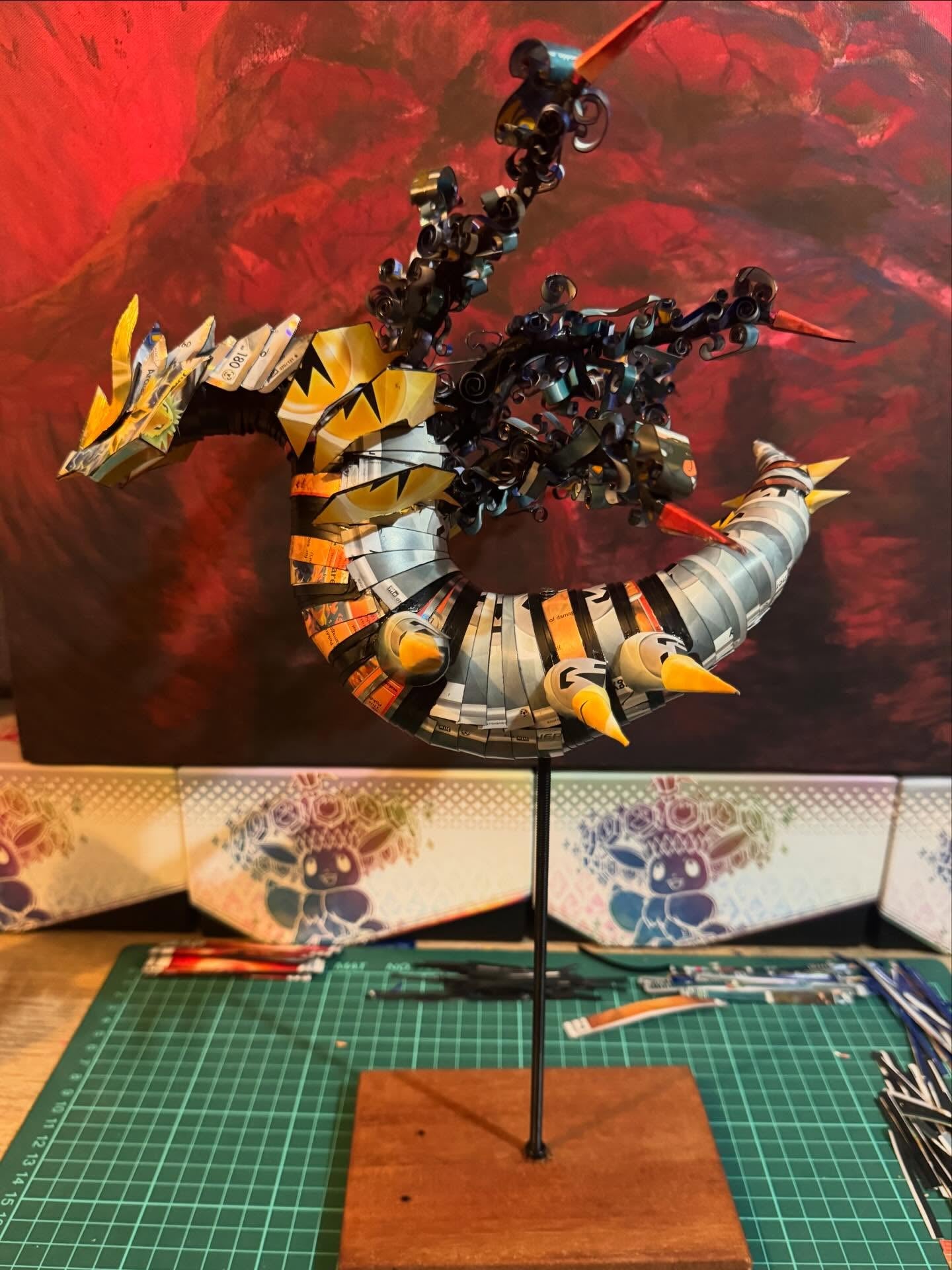 Giratina Pokemon TCG Card Sculpture