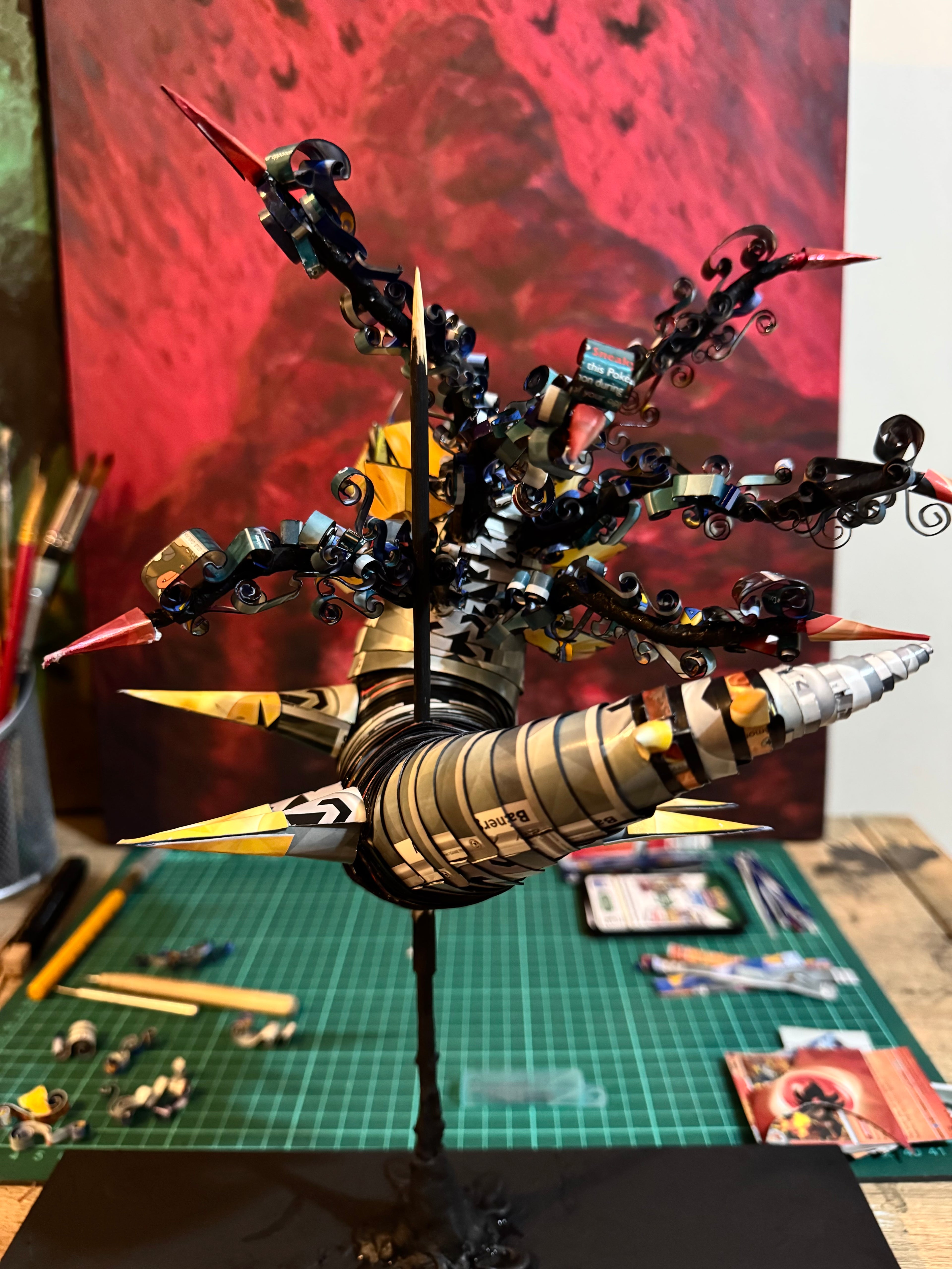 Giratina Pokemon TCG Card Sculpture
