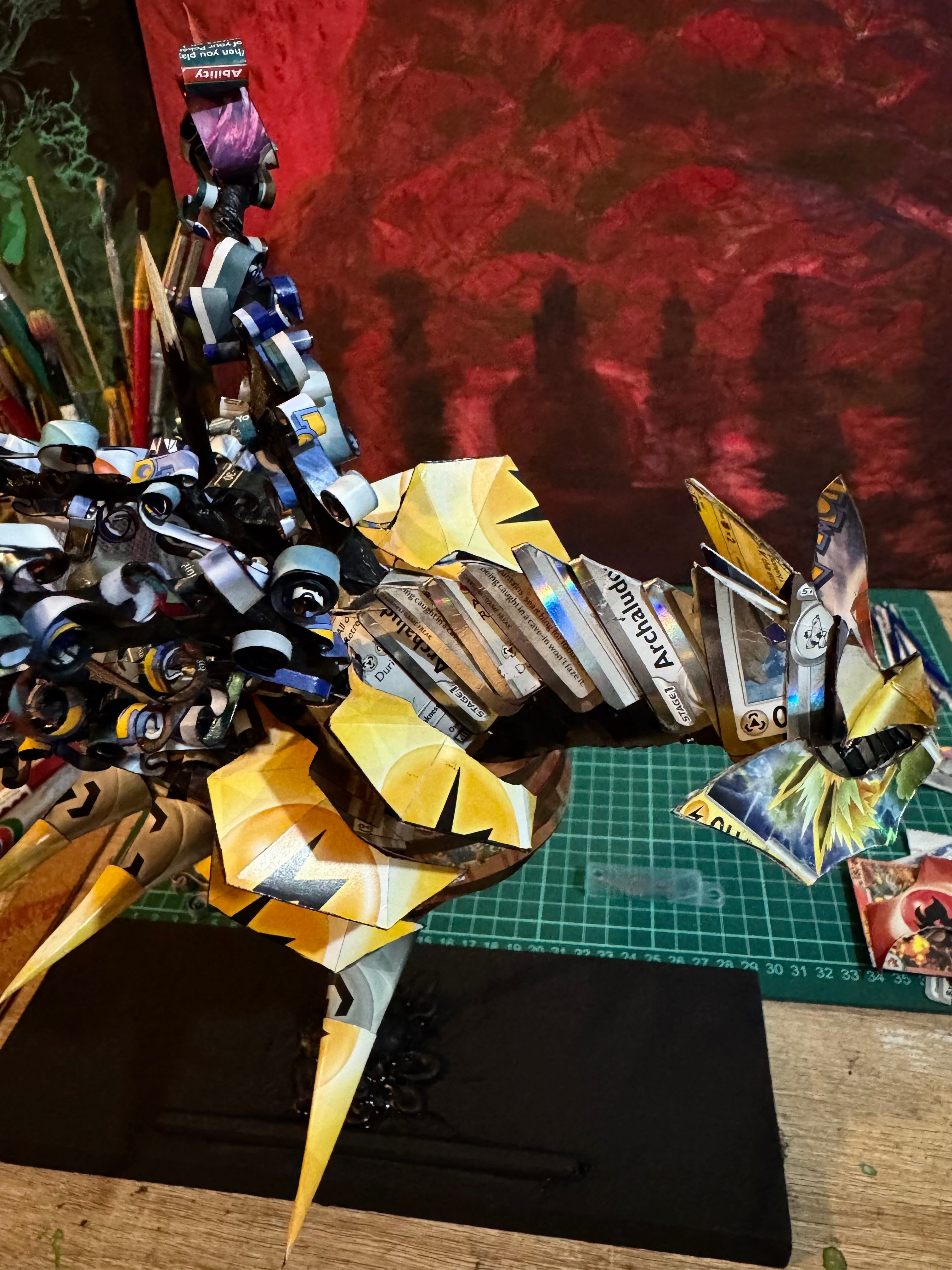 Giratina Pokemon TCG Card Sculpture