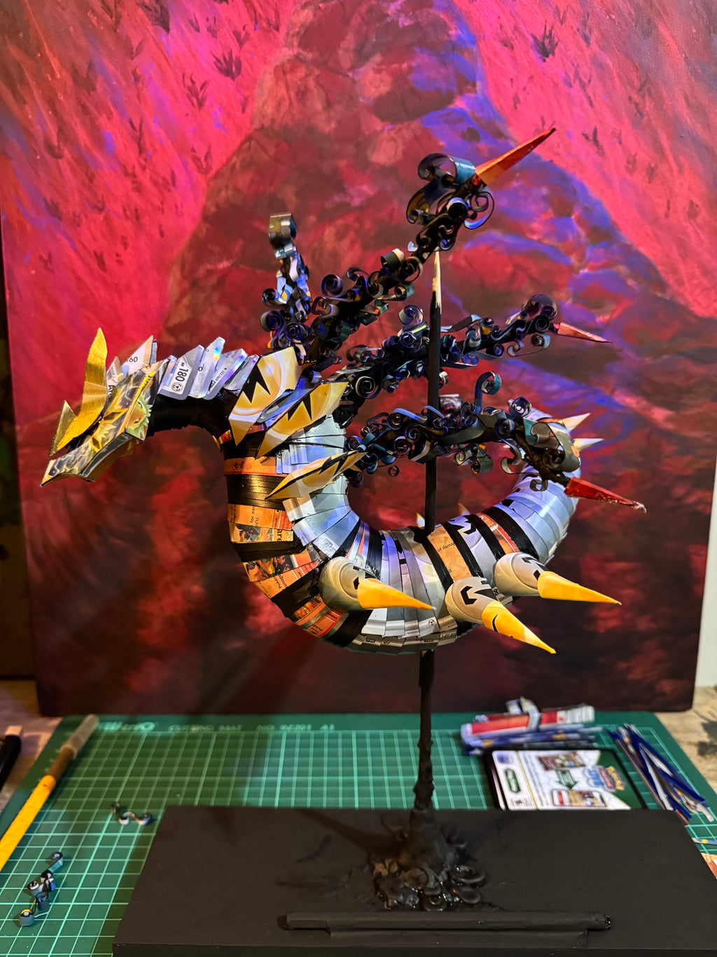 Giratina Pokemon TCG Card Sculpture