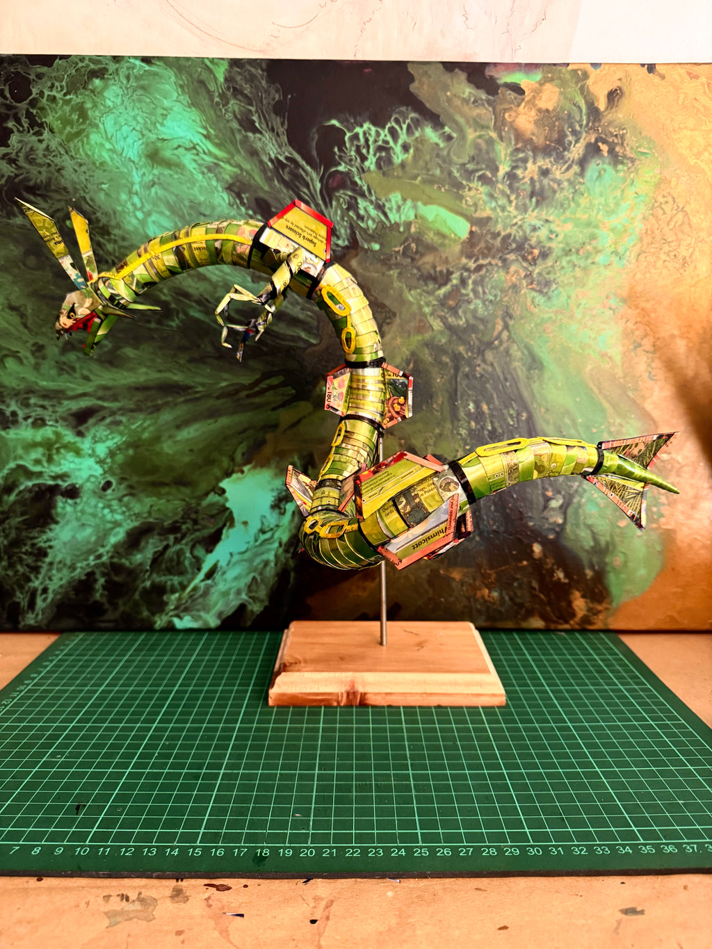 Rayquaza Pokémon TCG Card Sculpture