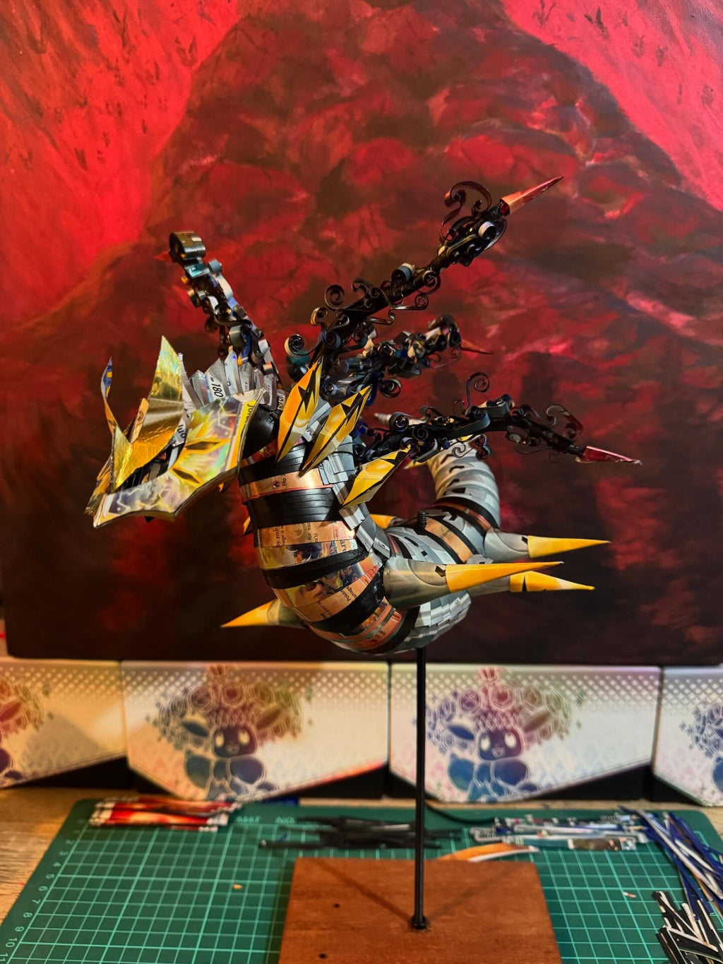 Giratina Pokemon TCG Card Sculpture