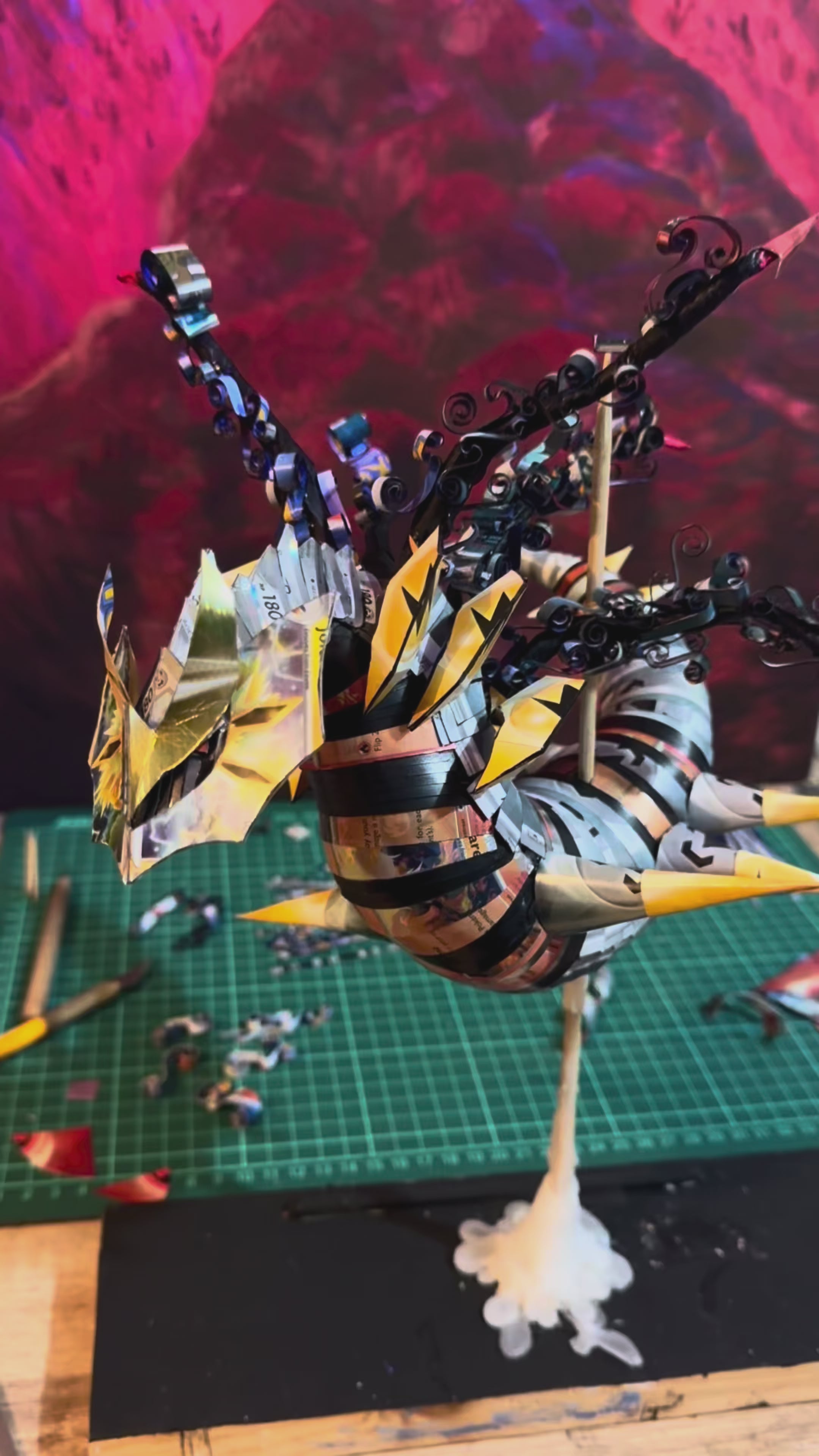 Giratina Pokemon TCG Card Sculpture